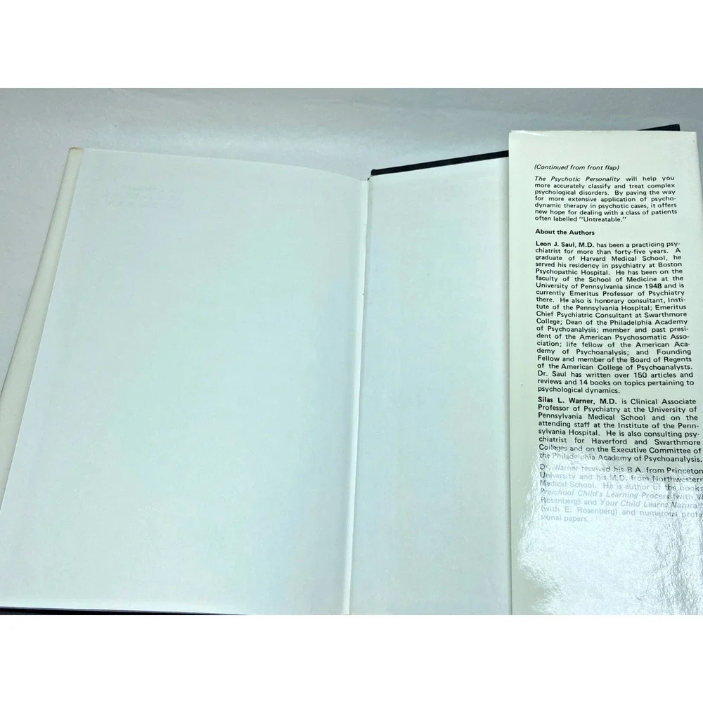 The Psychotic Personality‎ Hardcover Leon Saul Silas Warner 1st Edition 1982 VTG